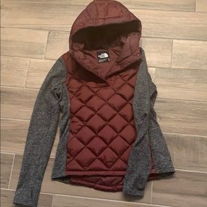 The North Face quilted hooded jacket
